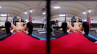 VRConk Petite girl fucked by fat cock elbow a catch gym VR Porn
